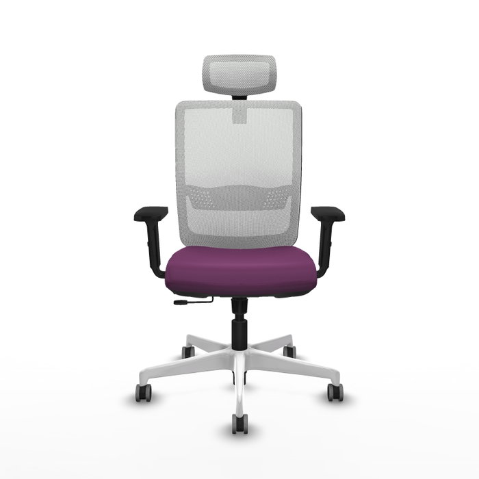 PIQUERAS Y CRESPO Silla de oficina Haches con mecanismo Sincro/Traslack, Morado y Blanco PIQUERAS Y CRESPO Silla de oficina Haches con mecanismo Sincro/Traslack, Morado y Blanco