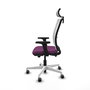 PIQUERAS Y CRESPO Silla de oficina Haches con mecanismo Sincro/Traslack, Morado y Blanco