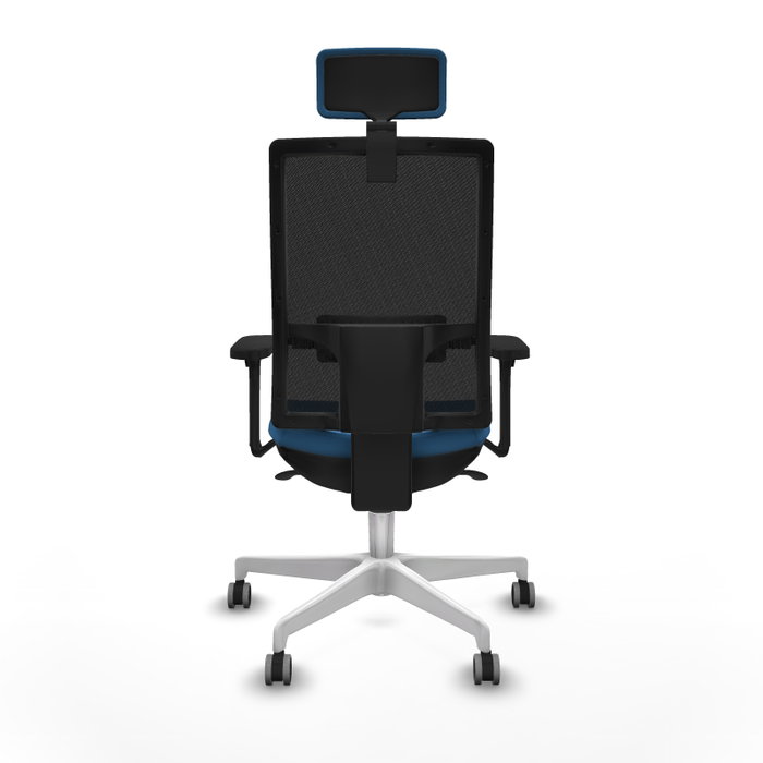 PIQUERAS Y CRESPO Silla de oficina Horna con mecanismo Sincro, Azul claro y Negro