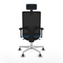 PIQUERAS Y CRESPO Silla de oficina Horna con mecanismo Sincro, Azul claro y Negro