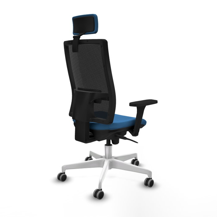 PIQUERAS Y CRESPO Silla de oficina Horna con mecanismo Sincro, Azul claro y Negro