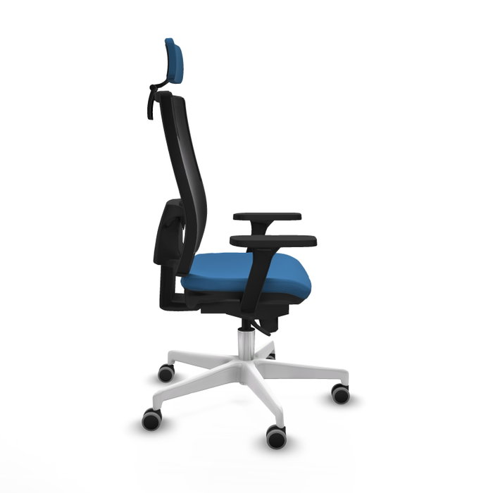 PIQUERAS Y CRESPO Silla de oficina Horna con mecanismo Sincro, Azul claro y Negro