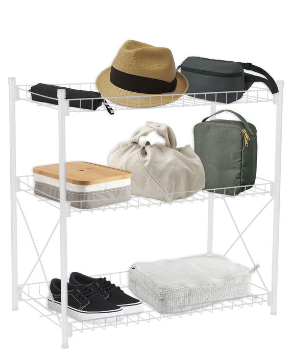 Confortime Estanteria 3 Niveles Metal 57 cm x 35 cm x 12 cm (2 Unidades)