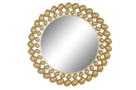 DKD Home Decor Espejo de Hierro y Cristal Dorado 70x70 cm