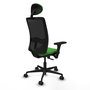 PIQUERAS Y CRESPO Silla de oficina Zulema con mecanismo Sincro, Verde y Negro