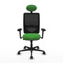 PIQUERAS Y CRESPO Silla de oficina Zulema con mecanismo Sincro, Verde y Negro