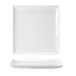 STEELITE Plato Llano Cuadrado TASTE 27x27 cm, Vitro Porcelana, Vajilla (Set de 6)