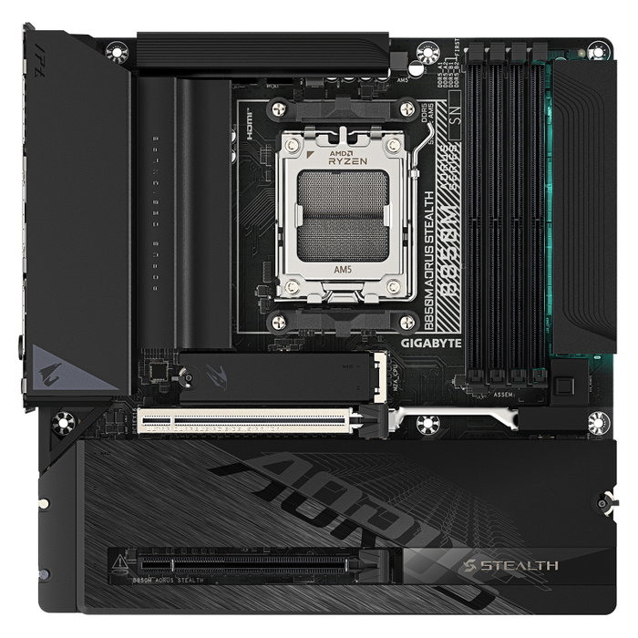 Gigabyte B850M Aorus Stealth AM5 4xDDR5 HDMI DP 3xM.2 Gigabyte B850M Aorus Stealth AM5 4xDDR5 HDMI DP 3xM.2