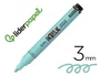 Liderpapel Rotulador Acrílico Base Agua para Todo Tipo de Superficie, Punta Redonda 3 mm, Verde Menta