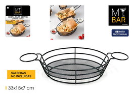 Inde Cesta Burger-Fries Porta Salseras My Bar 15 cm x 7 cm x 33 cm (12 Unidades)