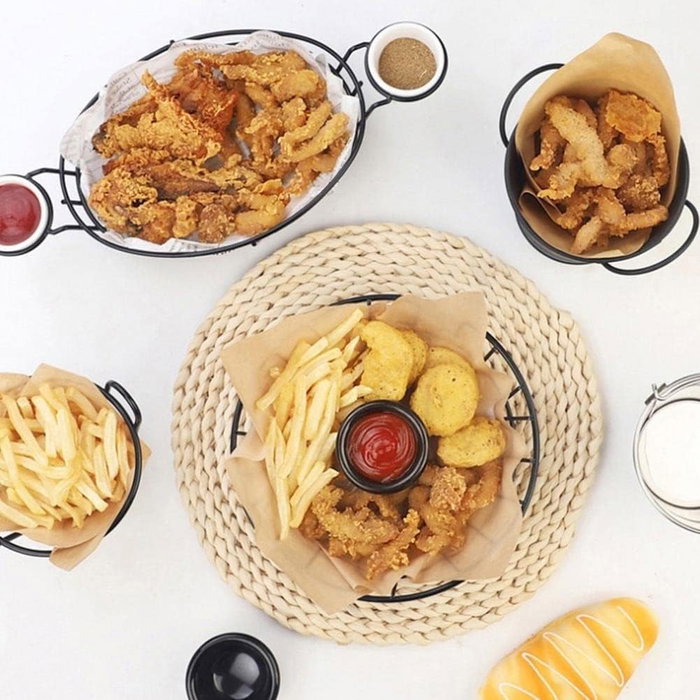 Inde Cesta Burger-Fries Porta Salseras My Bar 15 cm x 7 cm x 33 cm (12 Unidades)