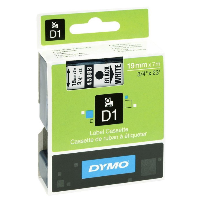 Dymo Cinta D1 Negro sobre Blanco 19mm x 7m Dymo Cinta D1 Negro sobre Blanco 19mm x 7m