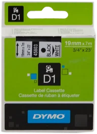 Dymo Cinta D1 Negro sobre Blanco 19mm x 7m