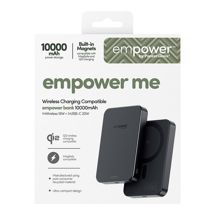 PanzerGlass empower by PanzerGlass Bank 10000mAh Power Bank Negro Space Black