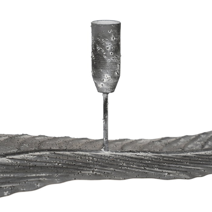 Candelabro Gris Metal Decoración 62 X 15 X 17 cm