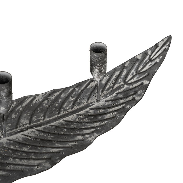 Candelabro Gris Metal Decoración 62 X 15 X 17 cm