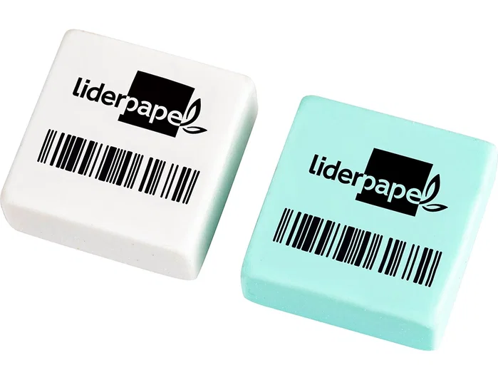 Liderpapel Goma de borrar tipo miga de pan cuadrada