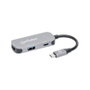MANHATTAN Docking Converter USB-C a HDMI 3-en-1 con PD 100W Aluminio