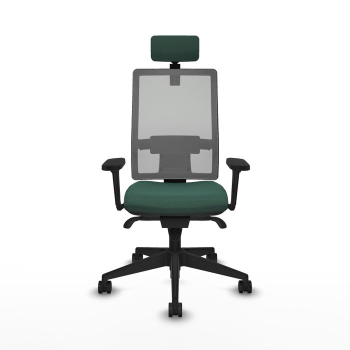 PIQUERAS Y CRESPO Silla de oficina Horna con mecanismo Sincro, Verde botella y Gris PIQUERAS Y CRESPO Silla de oficina Horna con mecanismo Sincro, Verde botella y Gris