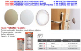 BRINOX Protector de Puertas y Paredes Blanco 40mm