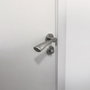 Emuca Lote de 5 condenas con roseta redonda para puertas de interior, diámetro 50mm, Zamak, Níquel satinado