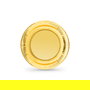 Algon Set 12 Platos Cartón Oro Redondos 18 cm (18 Unidades)