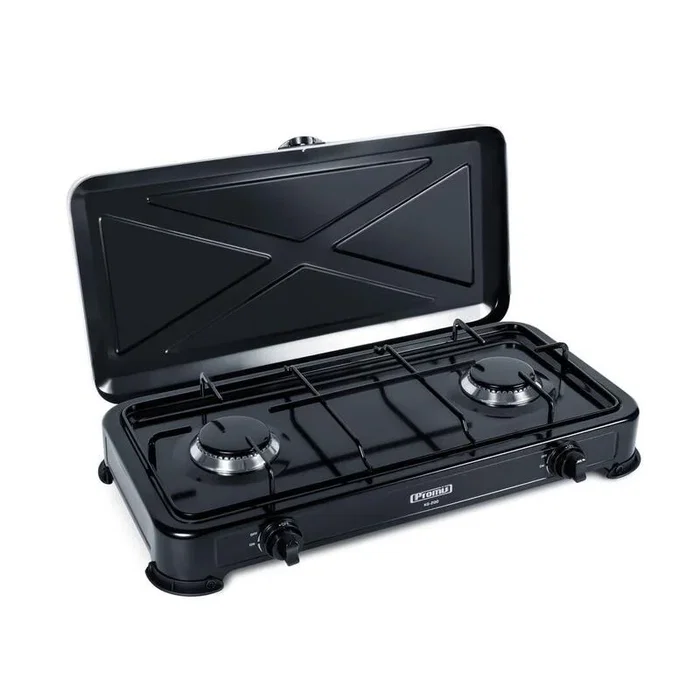 Promis Cocina de gas KG200 negra sin reductor Promis Cocina de gas KG200 negra sin reductor