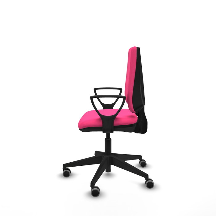 PIQUERAS Y CRESPO Silla de oficina Elche Rosa con Brazos Fijos