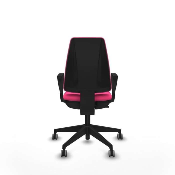 PIQUERAS Y CRESPO Silla de oficina Elche Rosa con Brazos Fijos