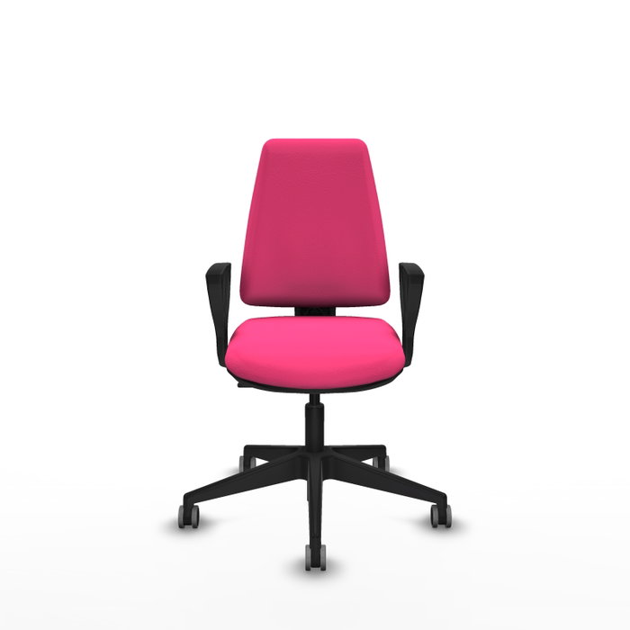 PIQUERAS Y CRESPO Silla de oficina Elche Rosa con Brazos Fijos