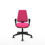 PIQUERAS Y CRESPO Silla de oficina Elche Rosa con Brazos Fijos