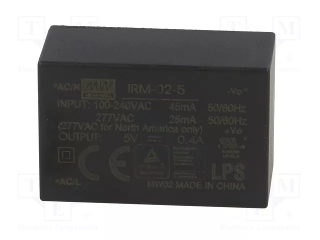 MEAN WELL IRM-02-5 Convertidor AC/DC 2W 5VDC
