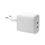 Dbramante1928 CH25EUWH7096 Cargador de Pared Universal 25W Blanco, 2 Puertos USB-C, Entrada 110-240V CA, Certificaciones CE/FCC/RoHS
