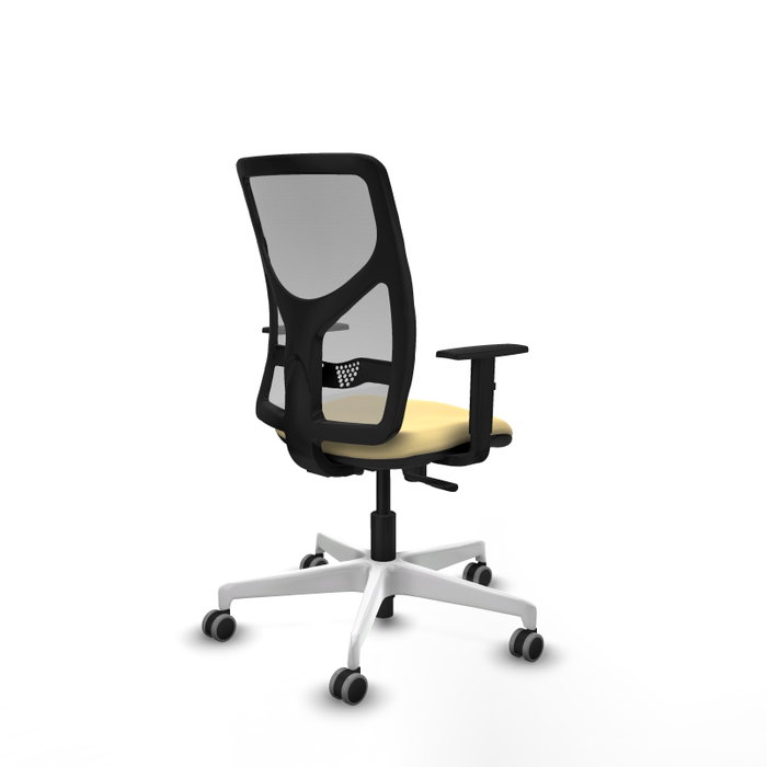 PIQUERAS Y CRESPO Silla de oficina Motilla con mecanismo Sincro, Crema y Gris PIQUERAS Y CRESPO Silla de oficina Motilla con mecanismo Sincro, Crema y Gris