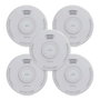 Alecto SD110 Set de 5 Detectores de Humo con Batería de 9V