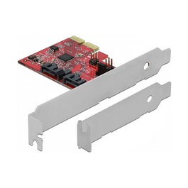 DeLOCK 90406 Tarjeta SATA PCI Express x2 con RAID 1 (Nivel Espejo) para Windows 10/7/8.1 y Linux, 2 Puertos Internos, Soporte SMART/TRIM/NCQ, PCIe 2.0