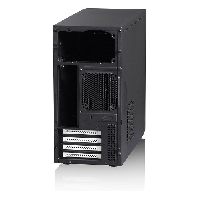 Fractal Design Core 1000 - Torre Media Midi PC con USB 3.0, Color Negro, Compatible con micro-ATX/Mini-ITX, Ventilador 120mm incluido