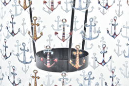 DKD Home Decor Portavela Mediterraneo Costa peces Multicolor 16 x 23.5 x 16 cm (6 Unidades)