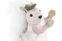 DKD Home Decor Figura Navidad Alpina Rosa Poliester 16 x 21 x 13 cm (3 Unidades)