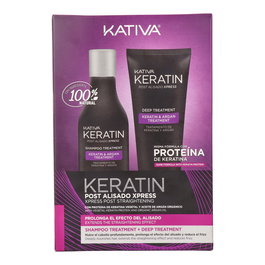 Kativa Kit Post Alisado Xpress Champú + Tratamiento para Alisado Brasileño