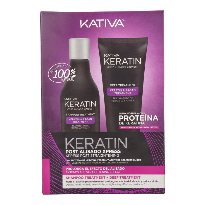Kativa Kit Post Alisado Xpress Champú + Tratamiento para Alisado Brasileño