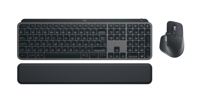 Logitech MX Keys S Combo Performance con MX Master 3S, Teclado MX Keys S, Reposamuñecas MX Palm Rest - Serie Master