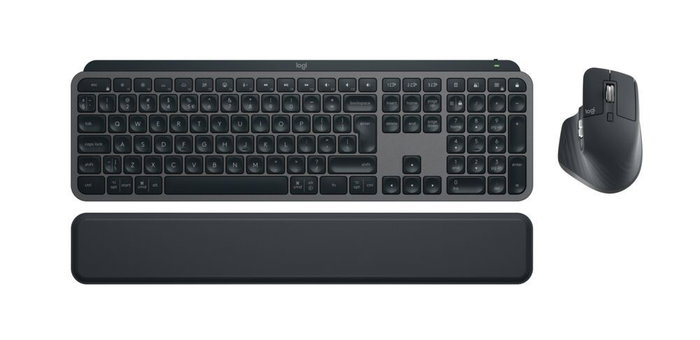 Logitech MX Keys S Combo - MX Master 3S, MX Keys S y MX Palm Rest, Grafito