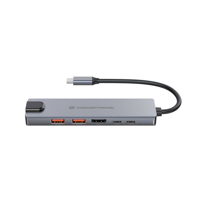 Conceptronic DONN29G Docking Station 6-en-1 USB-C Gris