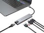 Conceptronic DONN29G - Base de Docking USB-C Gris con 140W PD, 2xUSB-A, HDMI 4K@60Hz, Gigabit Ethernet y 10Gbps