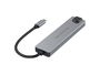 Conceptronic DONN29G - Base de Docking USB-C Gris con 140W PD, 2xUSB-A, HDMI 4K@60Hz, Gigabit Ethernet y 10Gbps