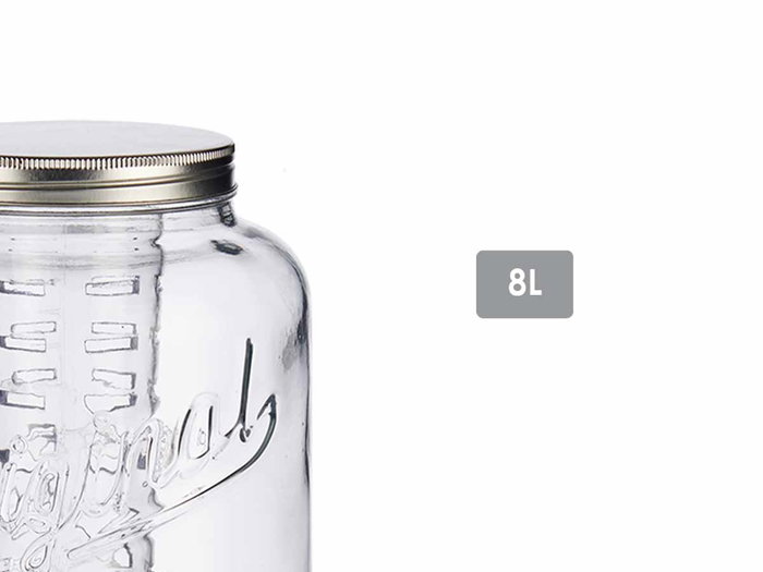 Vivalto Jarra con Enfriador 8000 ml Plata 21x32x21 cm (6 Unidades)