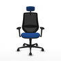 PIQUERAS Y CRESPO Silla de oficina Mardos con mecanismo Sincro, Azul y Negro