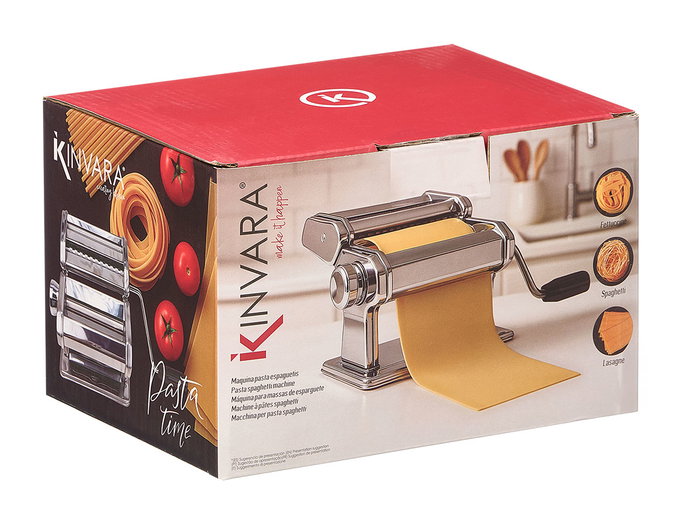 Kinvara Máquina para Hacer Pasta Fresca Fideos de Aluminio y Acero Inoxidable 20 x 13.5 x 15 cm (Set de 6)