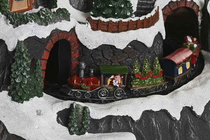 DKD Home Decor Ciudad Navidad Tradicional Multicolor 36 x 40 x 59 cm con Movimiento Musical y LED DKD Home Decor Ciudad Navidad Tradicional Multicolor 36 x 40 x 59 cm con Movimiento Musical y LED